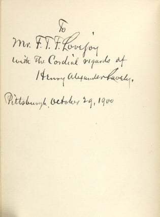 The Heart's Choice and Other Poems [Signed to F.T.F. Lovejoy]
